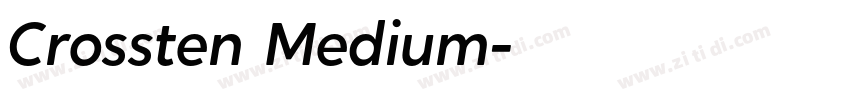 Crossten Medium字体转换